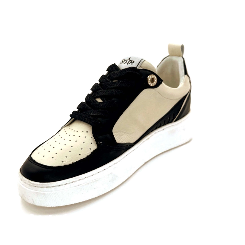 Myma 7921 Cuir Crème Noir 7921 - CUIR - NOIR + BEIGE Automne Hiver 2024-2025