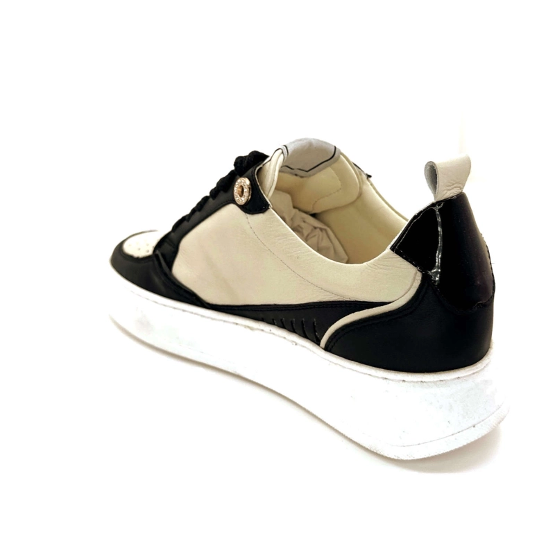 Myma 7921 Cuir Crème Noir 7921 - CUIR - NOIR + BEIGE Automne Hiver 2024-2025