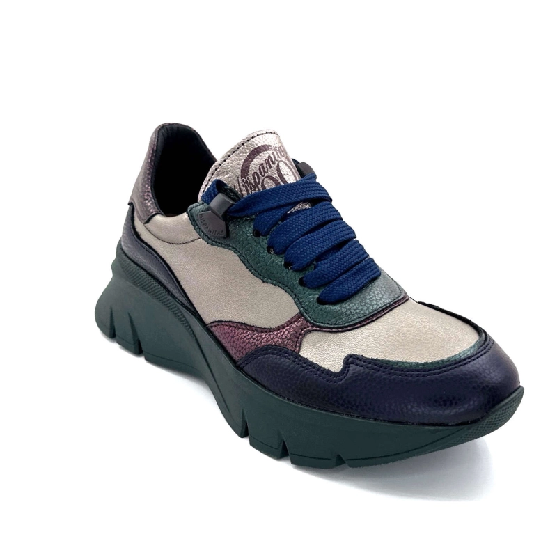 Hispanitas Chi 243617 Helsink Cuir Métal Bleu Bronze Vert CHI 243617 HELSINK - BOLMET 124 Automne Hiver 2024-2025