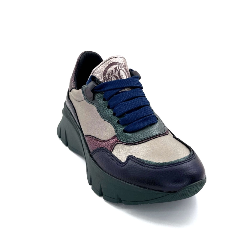 Hispanitas Chi 243617 Helsink Cuir Métal Bleu Bronze Vert CHI 243617 HELSINK - BOLMET 124 Automne Hiver 2024-2025