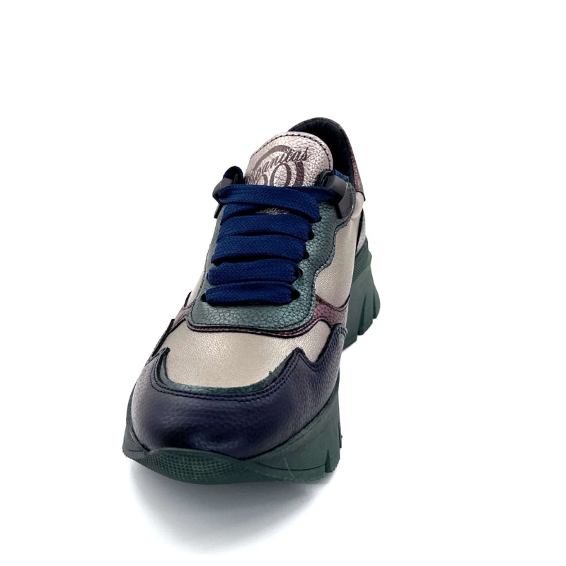 Hispanitas Chi 243617 Helsink Cuir Métal Bleu Bronze Vert CHI 243617 HELSINK - BOLMET 124 Automne Hiver 2024-2025