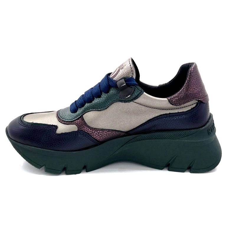 Hispanitas Chi 243617 Helsink Cuir Métal Bleu Bronze Vert CHI 243617 HELSINK - BOLMET 124 Automne Hiver 2024-2025