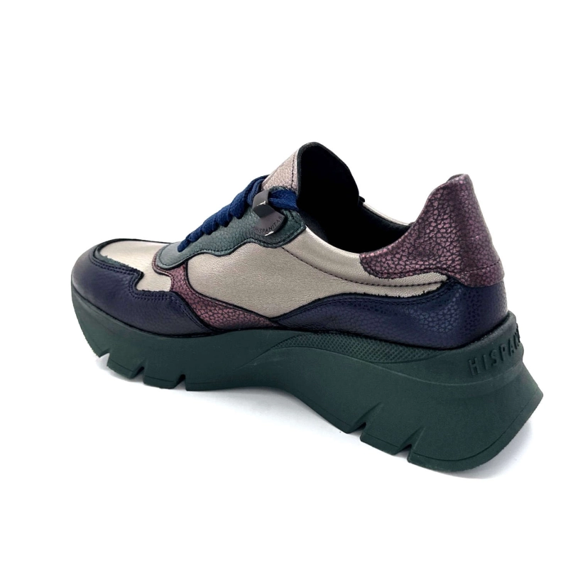 Hispanitas Chi 243617 Helsink Cuir Métal Bleu Bronze Vert CHI 243617 HELSINK - BOLMET 124 Automne Hiver 2024-2025