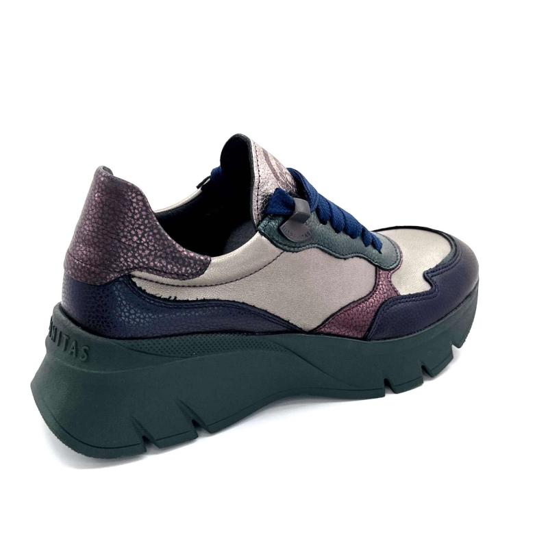 Hispanitas Chi 243617 Helsink Cuir Métal Bleu Bronze Vert CHI 243617 HELSINK - BOLMET 124 Automne Hiver 2024-2025