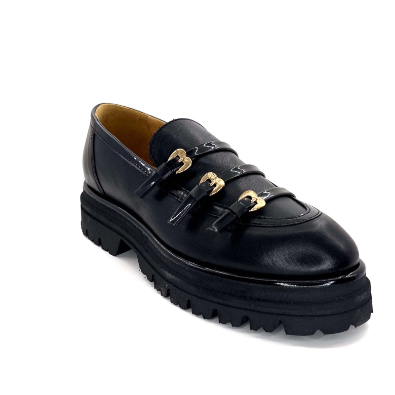 GioPiu Mia 01 Cuir Noir MIA 01 - COMBI BLACK Automne Hiver 2024-2025