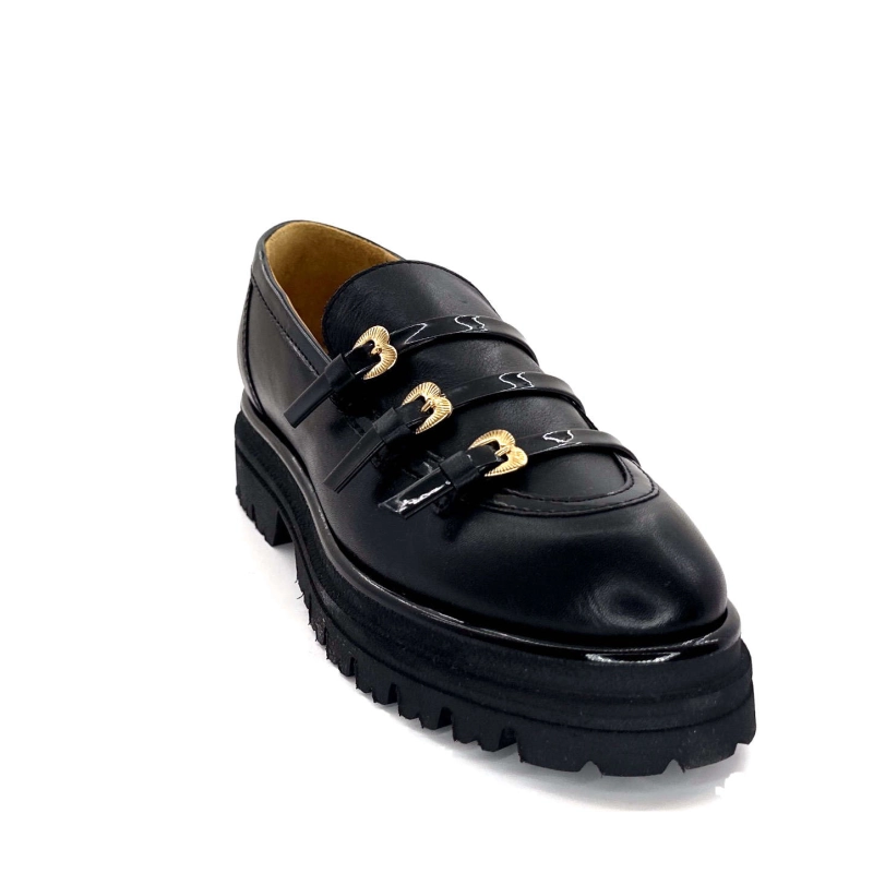 GioPiu Mia 01 Cuir Noir MIA 01 - COMBI BLACK Automne Hiver 2024-2025