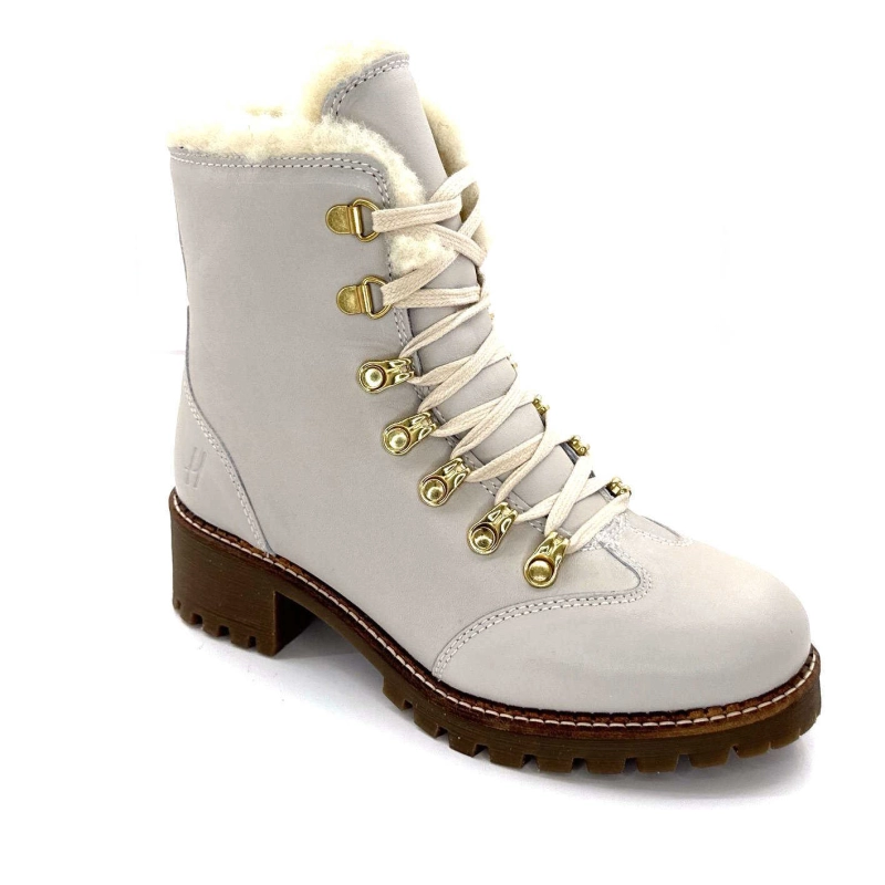 Zapatos Hooper Albe Cuir Panna Ivoire Chaussures