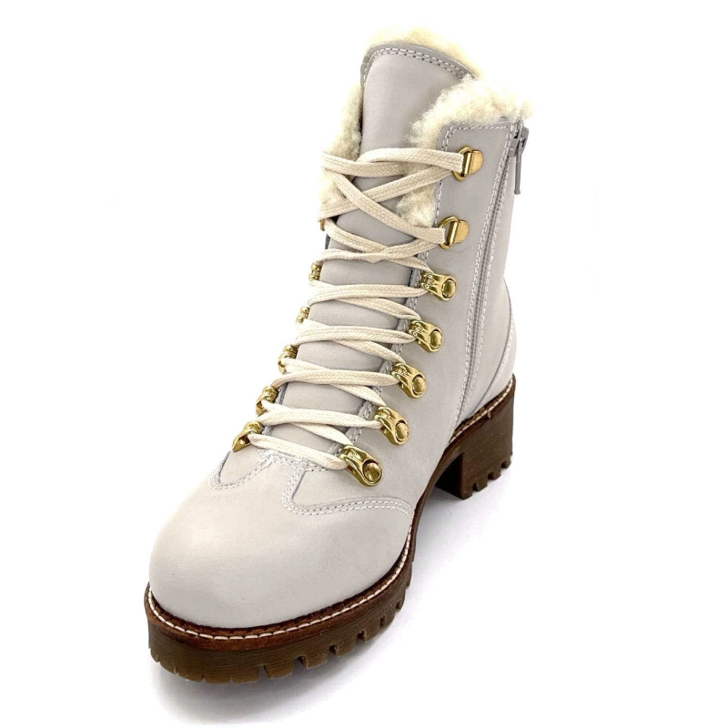 Sapatos Hooper Albe Cuir Panna Ivoire Chaussures