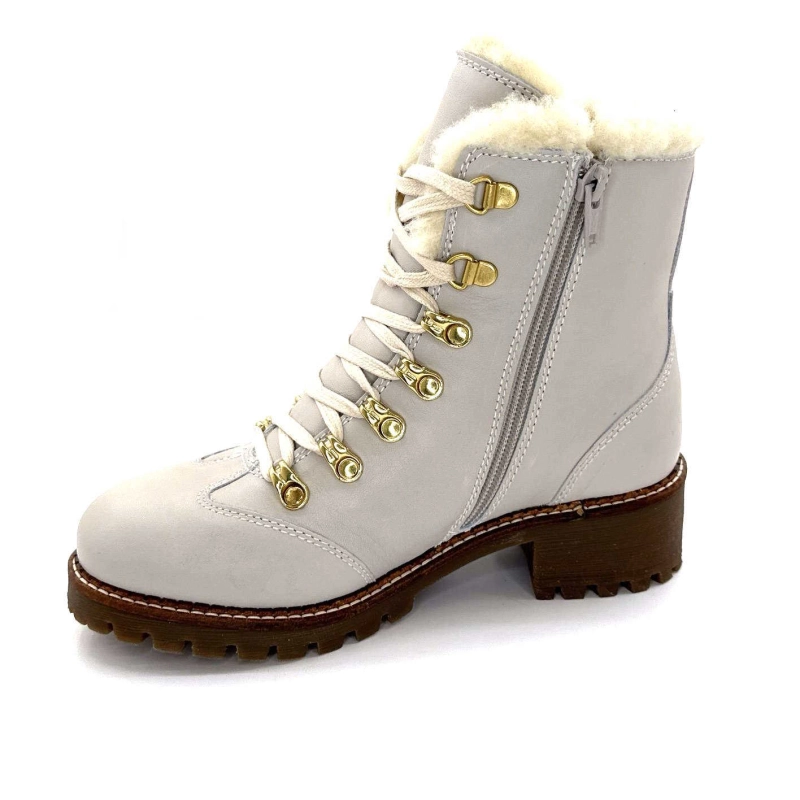 Sapatos Hooper Albe Cuir Panna Ivoire Chaussures