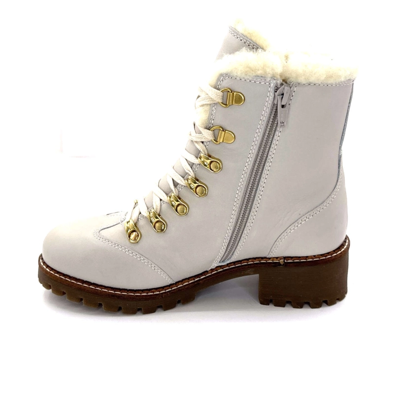 Zapatos Hooper Albe Cuir Panna Ivoire Chaussures