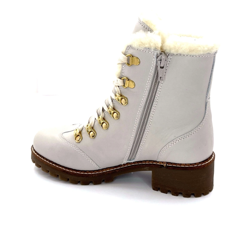 Pantofi Hooper Albe Cuir Panna Ivoire Chaussures