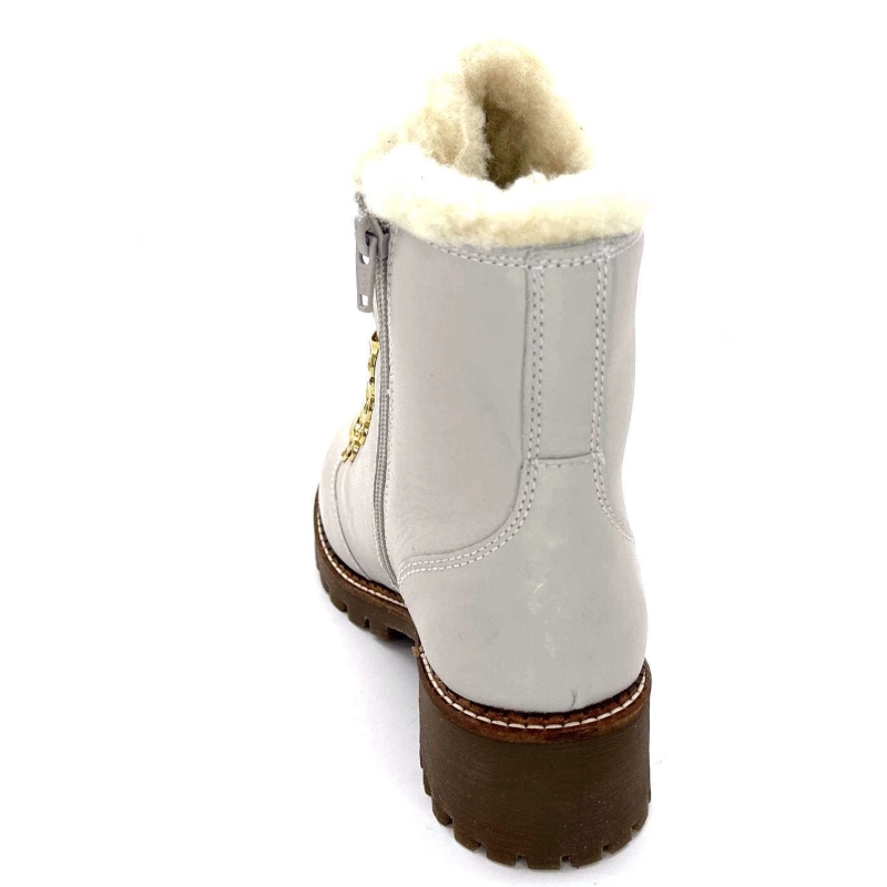 Pantofi Hooper Albe Cuir Panna Ivoire Chaussures