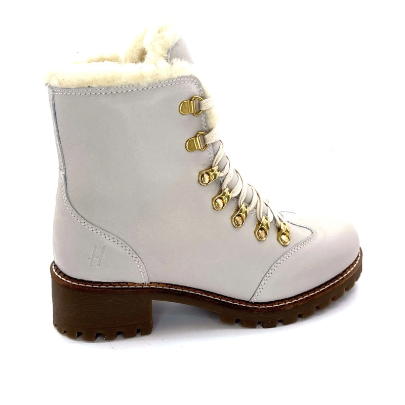 Pantofi Hooper Albe Cuir Panna Ivoire Chaussures