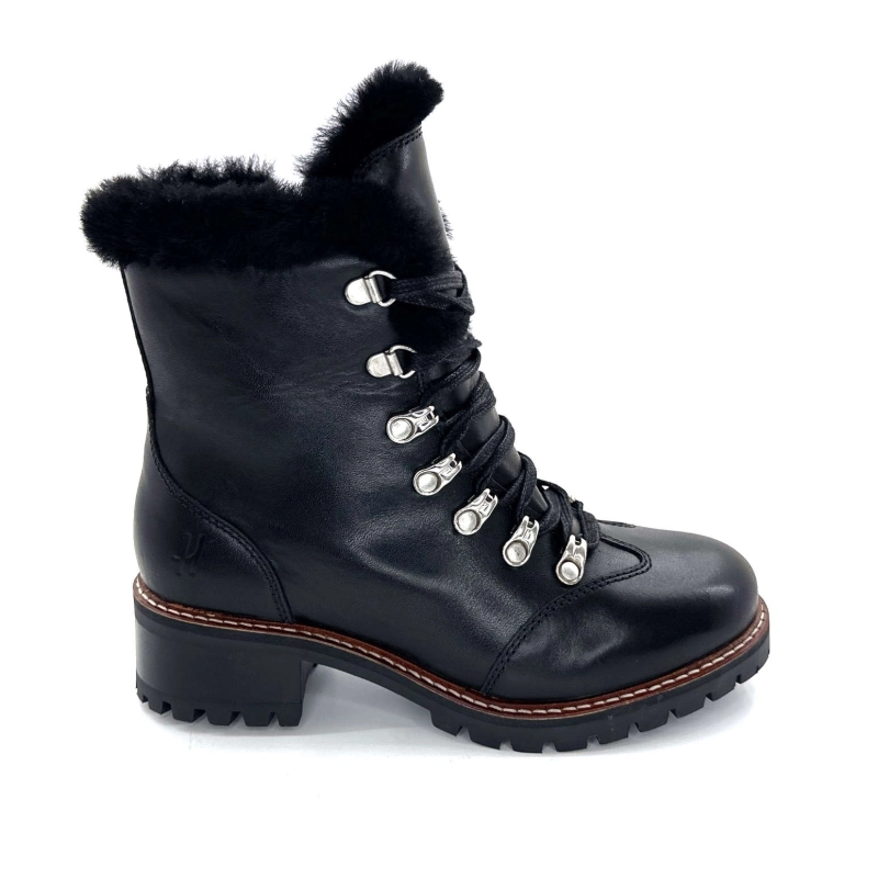 Hooper Sko Albe Svart Skinn Ivoire Chaussures