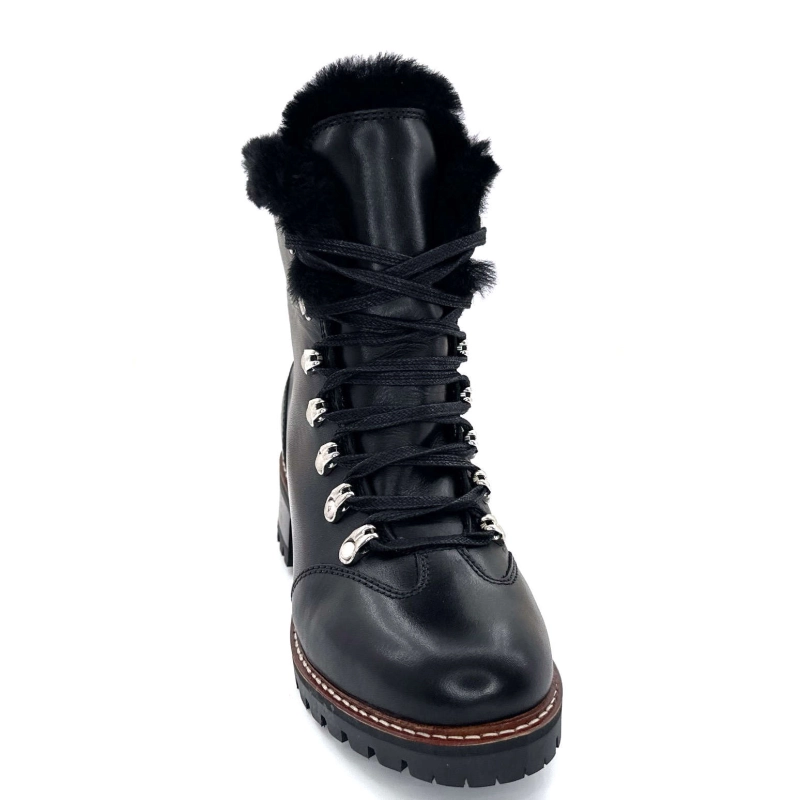 Zapatos Hooper Albe de cuero negro Ivoire Chaussures