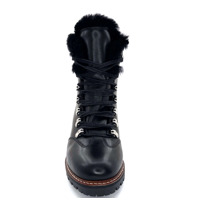 Hooper Schuhe Albe Schwarzes Leder Ivoire Chaussures