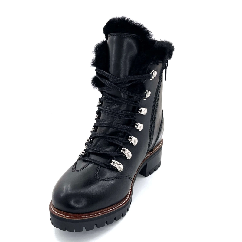 Hooper Shoes Albe Black Leather Ivoire Chaussures