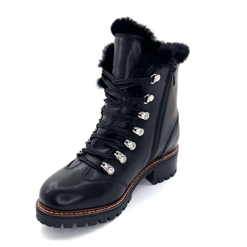 Zapatos Hooper Albe de cuero negro Ivoire Chaussures