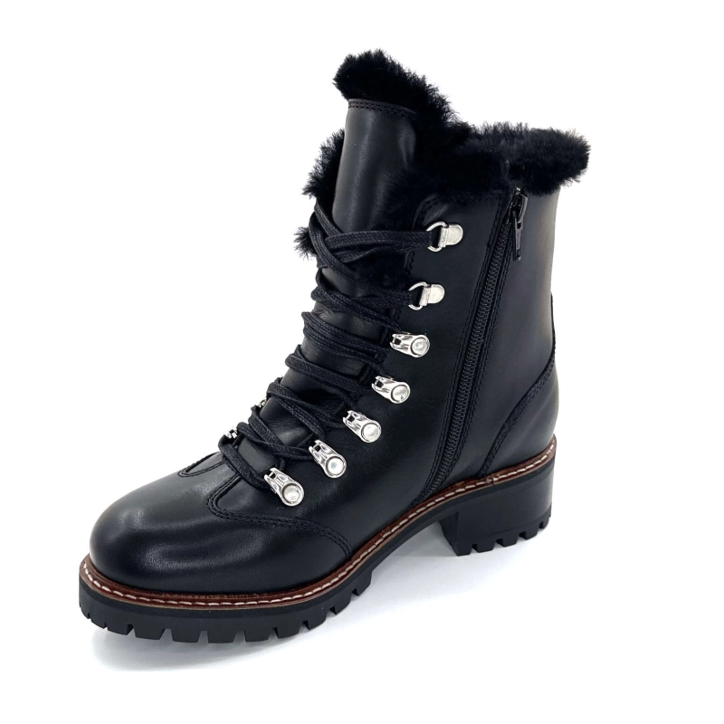 Scarpe Hooper Albe in pelle nera Ivoire Chaussures