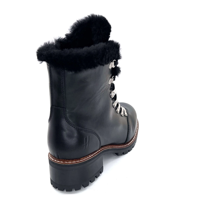 Hooper Shoes Albe Zwart Leer Ivoire Chaussures