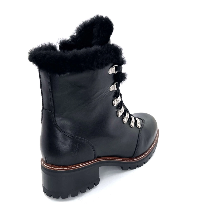 Scarpe Hooper Albe in pelle nera Ivoire Chaussures