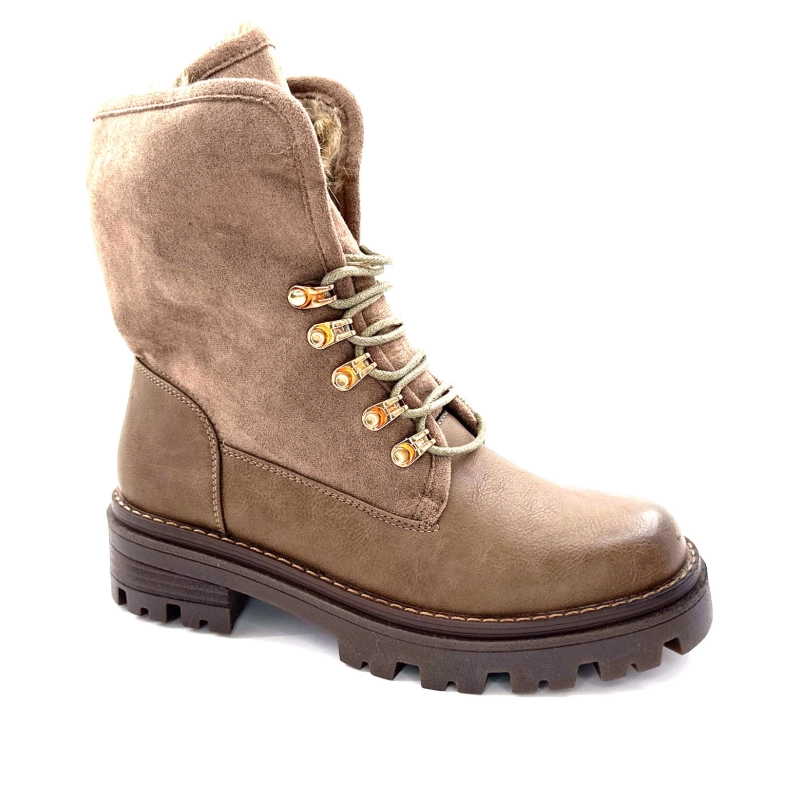 Ivoire Qbm229108-28 Cuir & Daim Taupe QBM - 229108-28 - TAUPE Automne Hiver 2024-2025