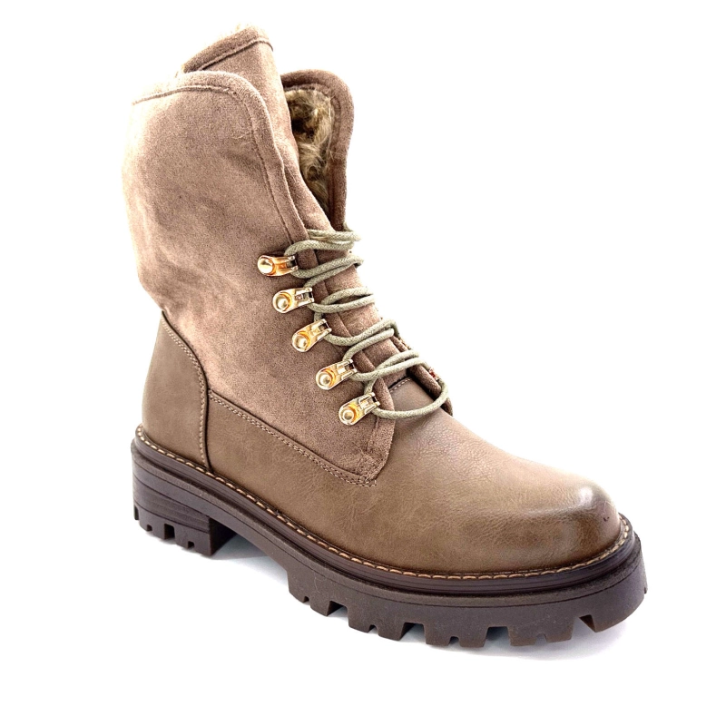 Ivoire Qbm229108-28 Cuir & Daim Taupe QBM - 229108-28 - TAUPE Automne Hiver 2024-2025