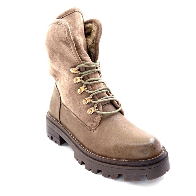 Ivoire Qbm229108-28 Cuir & Daim Taupe QBM - 229108-28 - TAUPE Automne Hiver 2024-2025