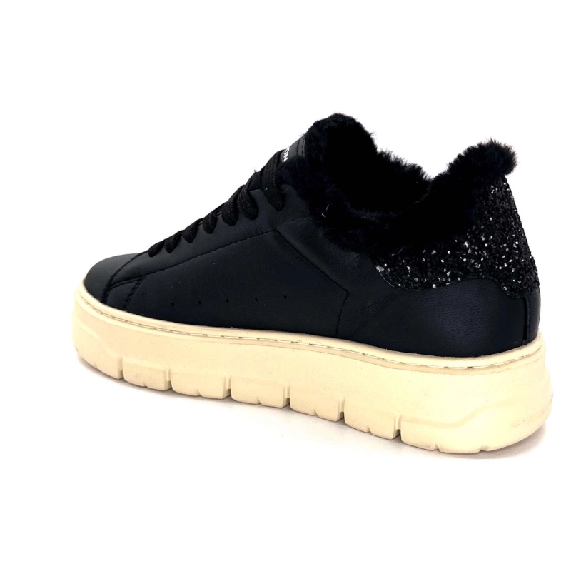 Crime London 21952 Cuir Noir Fourrure 21952 - COL 20 Automne Hiver 2024-2025