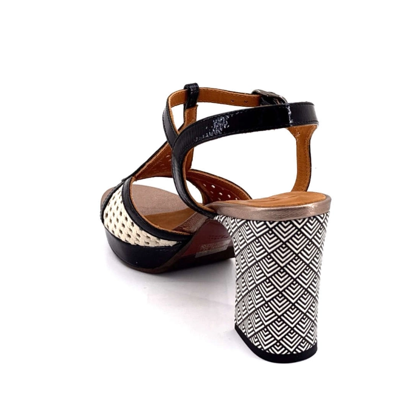 Chie Mihara Kesira Cuir Noir Crème KESIRA - LINDA LECHE - SUCRE NEG Printemps Eté 2025