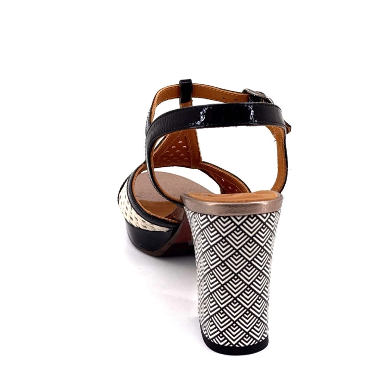 Chie Mihara Kesira Cuir Noir Crème KESIRA - LINDA LECHE - SUCRE NEG Printemps Eté 2025