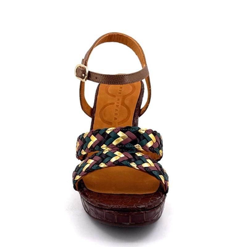 Chie Mihara Kecife Cuir Croco Marron KECIFE - TRENZA - KASHU MOKA- - Printemps Eté 2025