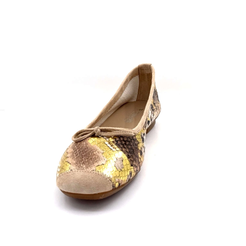 Reqins Harmony Python Metal Cuir Gold Daim Beige HARMONY PYTHON METAL - GOLD Printemps Eté 2025