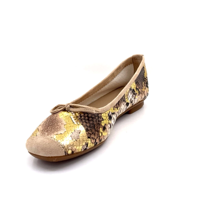 Reqins Harmony Python Metal Cuir Gold Daim Beige HARMONY PYTHON METAL - GOLD Printemps Eté 2025
