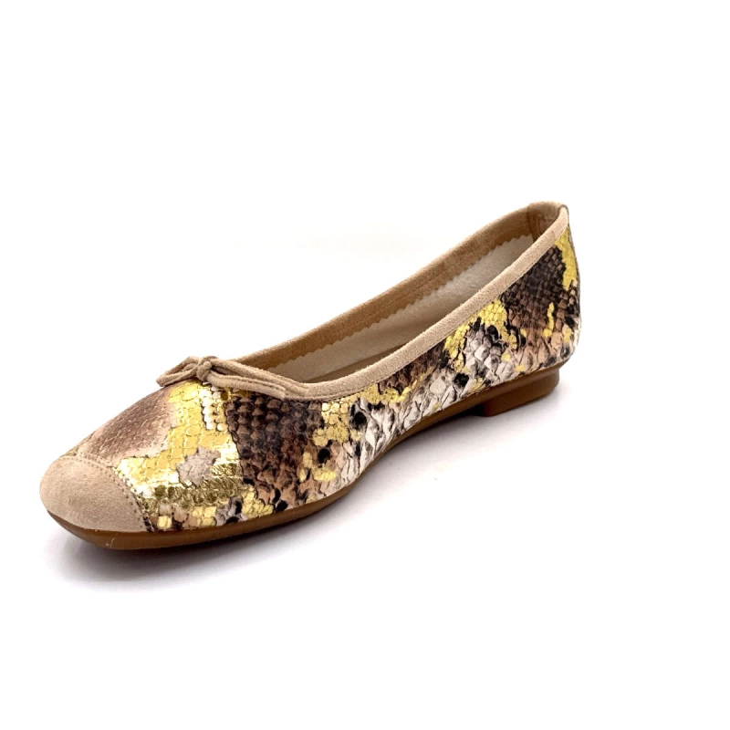 Reqins Harmony Python Metal Cuir Gold Daim Beige HARMONY PYTHON METAL - GOLD Printemps Eté 2025