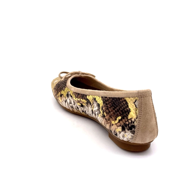 Reqins Harmony Python Metal Cuir Gold Daim Beige HARMONY PYTHON METAL - GOLD Printemps Eté 2025