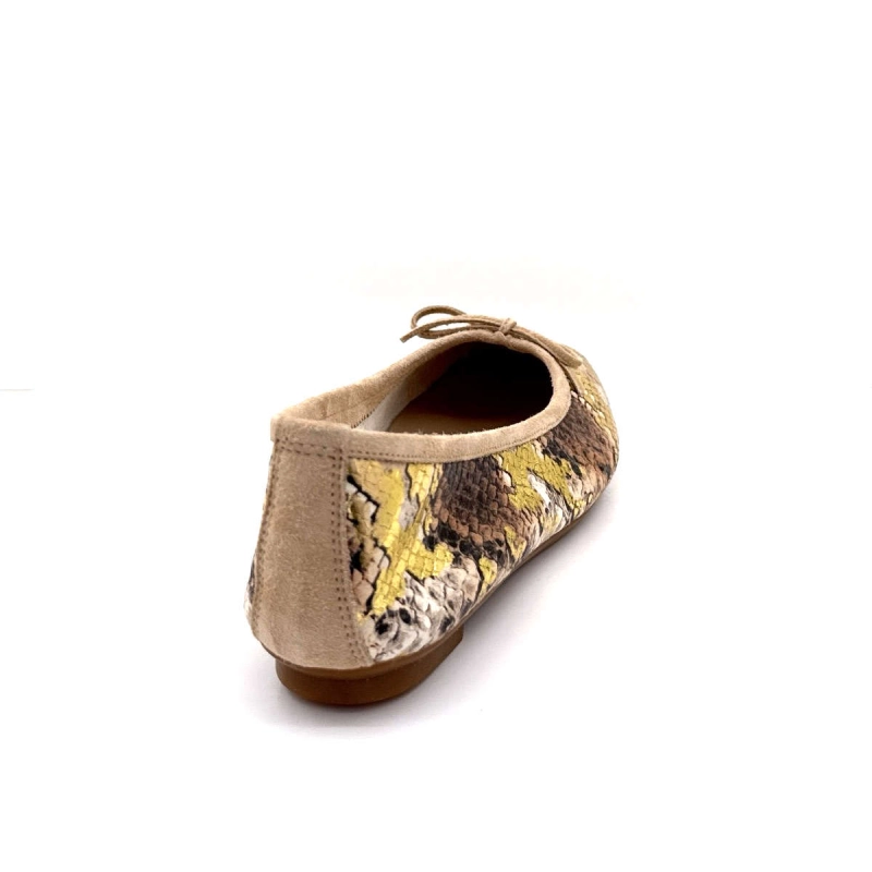 Reqins Harmony Python Metal Cuir Gold Daim Beige HARMONY PYTHON METAL - GOLD Printemps Eté 2025