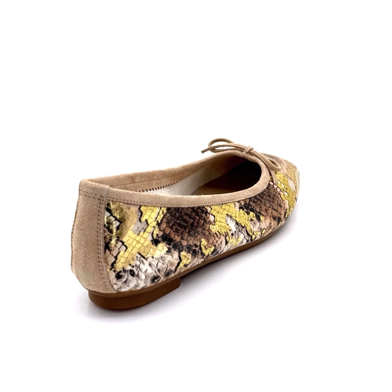 Reqins Harmony Python Metal Cuir Gold Daim Beige HARMONY PYTHON METAL - GOLD Printemps Eté 2025