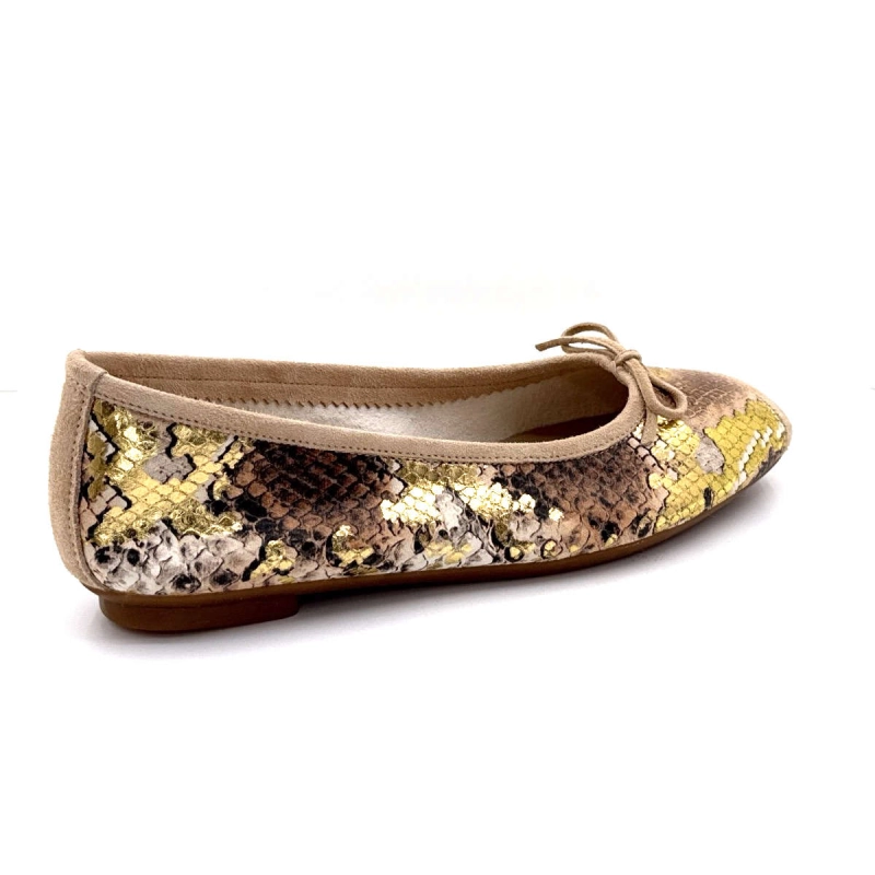 Reqins Harmony Python Metal Cuir Gold Daim Beige HARMONY PYTHON METAL - GOLD Printemps Eté 2025