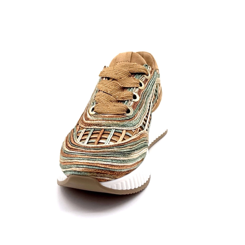 Softwaves 8.95.01/016 Raffia Marron Beige Vert 8.95.01 / 016 - RAFFIA MULTI NOI Printemps Eté 2025