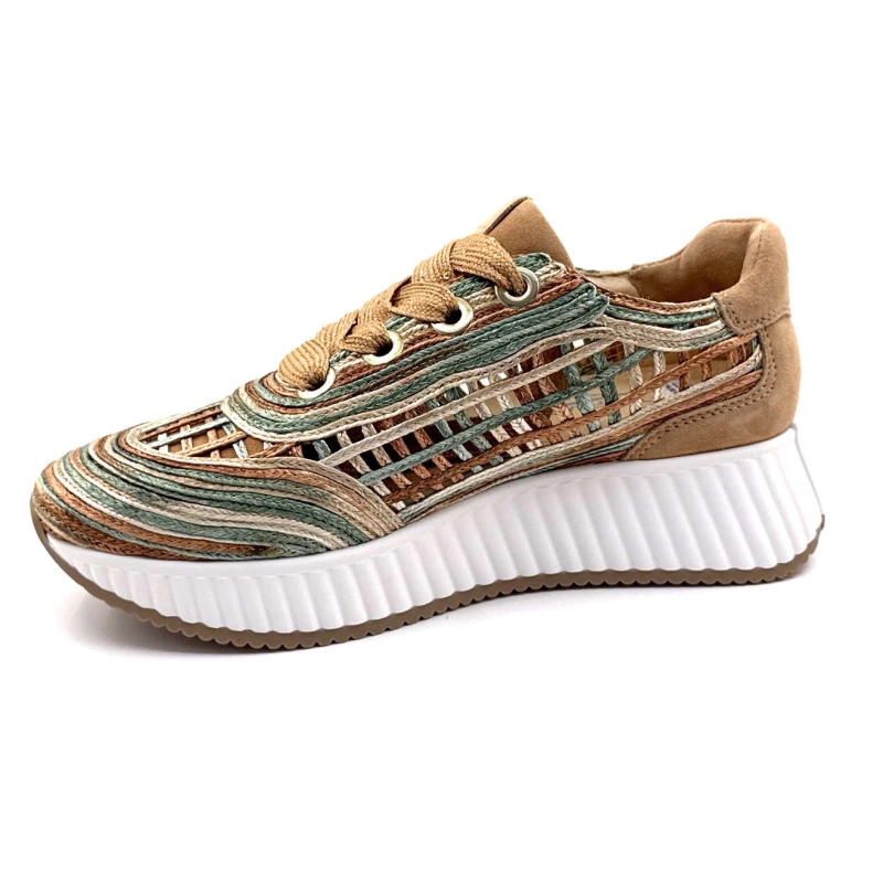 Softwaves 8.95.01/016 Raffia Marron Beige Vert 8.95.01 / 016 - RAFFIA MULTI NOI Printemps Eté 2025