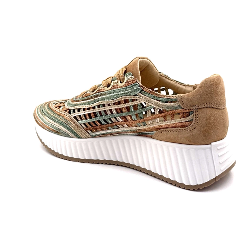 Softwaves 8.95.01/016 Raffia Marron Beige Vert 8.95.01 / 016 - RAFFIA MULTI NOI Printemps Eté 2025