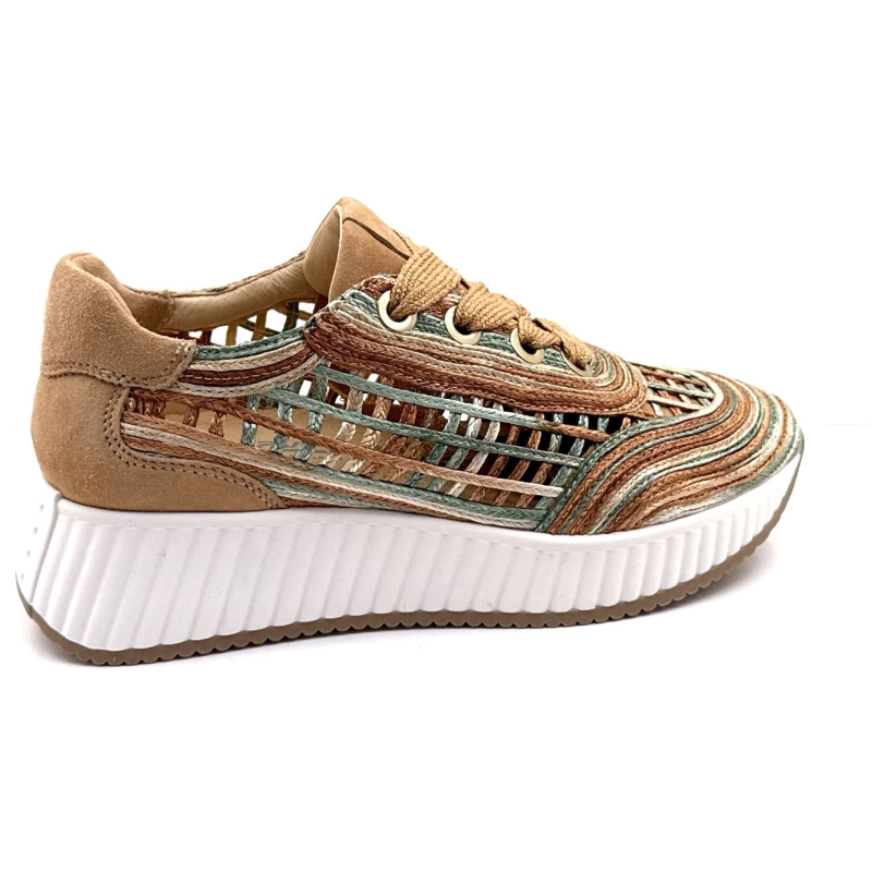 Softwaves 8.95.01/016 Raffia Marron Beige Vert 8.95.01 / 016 - RAFFIA MULTI NOI Printemps Eté 2025