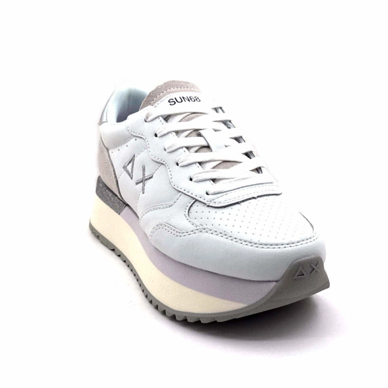 Sun68 Z35208 Big Ally Cuir Blanc Z35208 BIG ALLY - LEATHER - 01 B Printemps Eté 2025