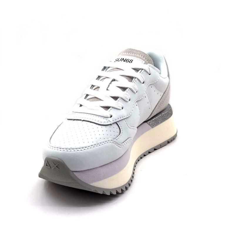 Sun68 Z35208 Big Ally Cuir Blanc Z35208 BIG ALLY - LEATHER - 01 B Printemps Eté 2025