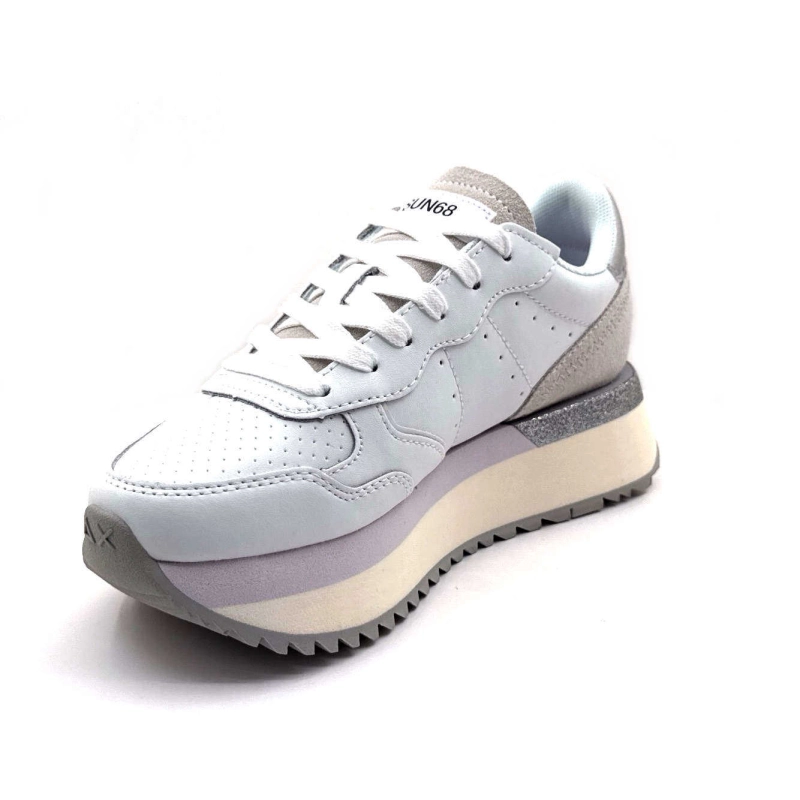 Sun68 Z35208 Big Ally Cuir Blanc Z35208 BIG ALLY - LEATHER - 01 B Printemps Eté 2025