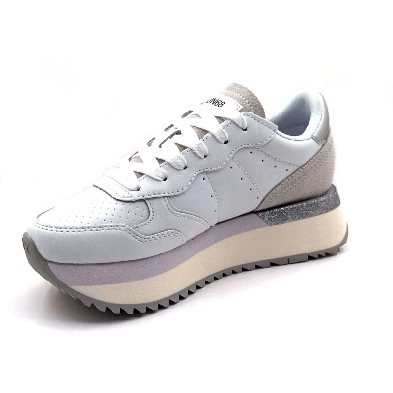 Sun68 Z35208 Big Ally Cuir Blanc Z35208 BIG ALLY - LEATHER - 01 B Printemps Eté 2025