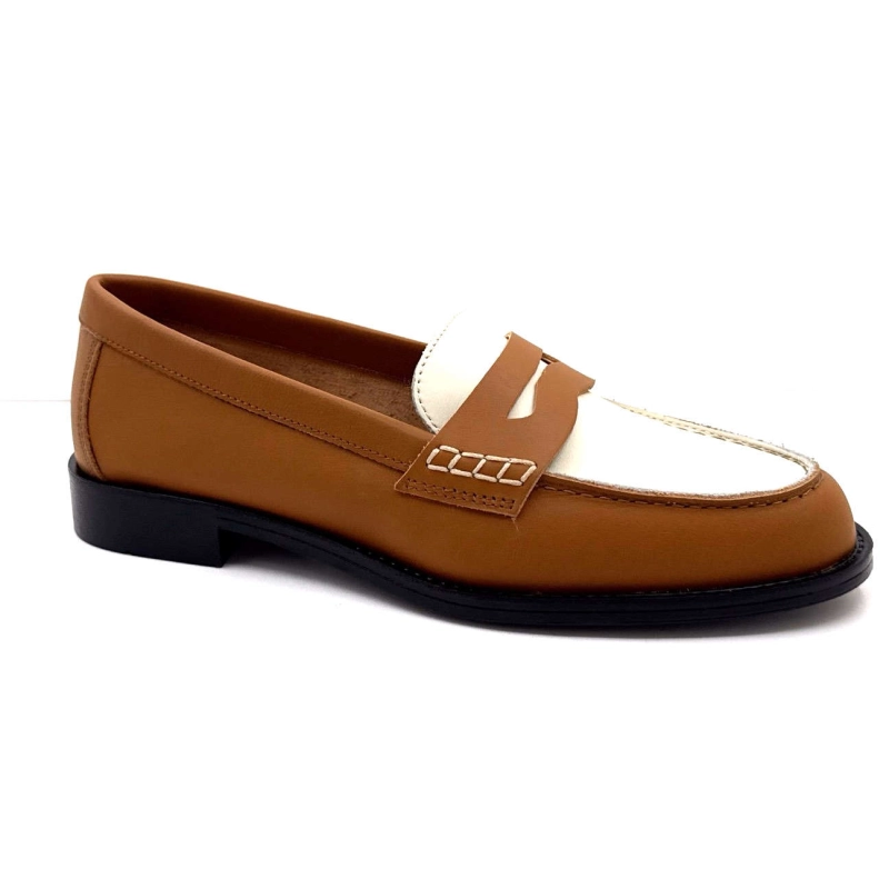 Ivoire 26392 Cuir Camel & Crème 26392 PNA SAINT - VIT NAPPA/PELL Printemps Eté 2025