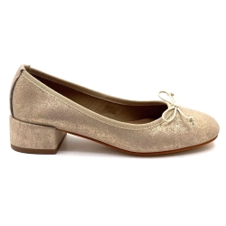 Ivoire Ballerinas 23820 Alexia Gold Glitter Leather