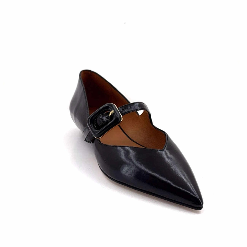 Angel Alarcon 25045 Cuir Glacé Noir 25045-620A - EGIDIO - NERO Printemps Eté 2025